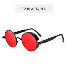 Load image into Gallery viewer, Classic Gothic Steampunk Style Round  Sunglasses  Men Women Brand Designer Retro Round Metal Frame Colorful Lens Sun Glasses
