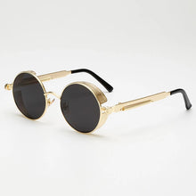 Load image into Gallery viewer, Classic Gothic Steampunk Sunglasses Brand Design Men Women Vintage Metal Punk Round Sun glasses UV400 Shades