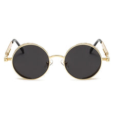 Load image into Gallery viewer, Classic Gothic Steampunk Sunglasses Brand Design Men Women Vintage Metal Punk Round Sun glasses UV400 Shades