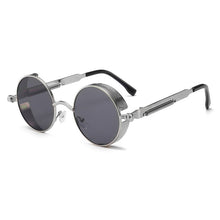 Load image into Gallery viewer, Classic Gothic Steampunk Sunglasses Brand Design Men Women Vintage Metal Punk Round Sun glasses UV400 Shades
