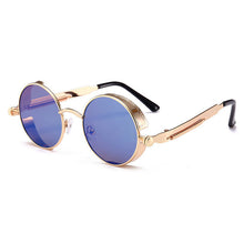 Load image into Gallery viewer, Classic Gothic Steampunk Sunglasses Brand Design Men Women Vintage Metal Punk Round Sun glasses UV400 Shades
