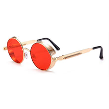 Load image into Gallery viewer, Classic Gothic Steampunk Sunglasses Brand Design Men Women Vintage Metal Punk Round Sun glasses UV400 Shades