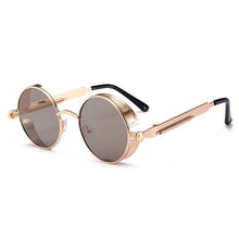 Load image into Gallery viewer, Classic Gothic Steampunk Sunglasses Brand Design Men Women Vintage Metal Punk Round Sun glasses UV400 Shades