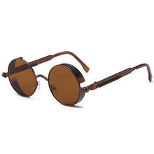 Load image into Gallery viewer, Classic Gothic Steampunk Sunglasses Brand Design Men Women Vintage Metal Punk Round Sun glasses UV400 Shades