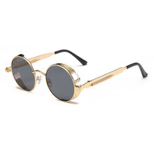 Load image into Gallery viewer, Classic Gothic Steampunk Sunglasses Brand Design Men Women Vintage Metal Punk Round Sun glasses UV400 Shades