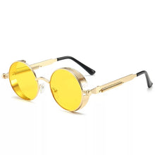 Carica l&#39;immagine nel visualizzatore di Gallery, Classic Gothic Steampunk Sunglasses  Brand Designer High Quality Men and Women Retro Round Metal Frame Sunglasses UV400