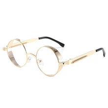 Carica l&#39;immagine nel visualizzatore di Gallery, Classic Gothic Steampunk Sunglasses  Brand Designer High Quality Men and Women Retro Round Metal Frame Sunglasses UV400