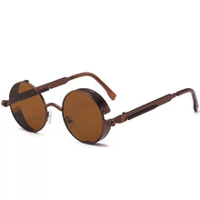 Carica l&#39;immagine nel visualizzatore di Gallery, Classic Gothic Steampunk Sunglasses  Brand Designer High Quality Men and Women Retro Round Metal Frame Sunglasses UV400