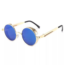 Carica l&#39;immagine nel visualizzatore di Gallery, Classic Gothic Steampunk Sunglasses  Brand Designer High Quality Men and Women Retro Round Metal Frame Sunglasses UV400