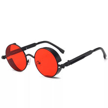 Carica l&#39;immagine nel visualizzatore di Gallery, Classic Gothic Steampunk Sunglasses  Brand Designer High Quality Men and Women Retro Round Metal Frame Sunglasses UV400