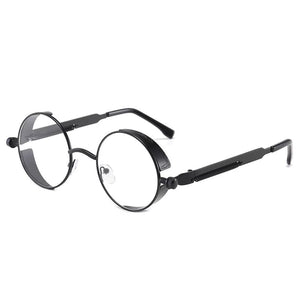 Classic Gothic Steampunk Sunglasses  Brand Designer High Quality Men and Women Retro Round Metal Frame Sunglasses UV400