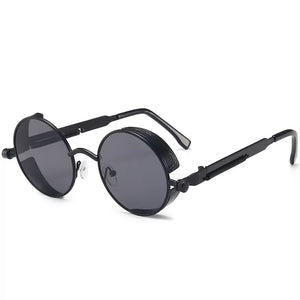 Classic Gothic Steampunk Sunglasses  Brand Designer High Quality Men and Women Retro Round Metal Frame Sunglasses UV400