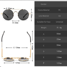 Load image into Gallery viewer, Classic Gothic Steampunk Sunglasses  Brand Designer  Men and Women Retro Round Metal Frame Sunglasses UV400