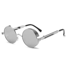 Carica l&#39;immagine nel visualizzatore di Gallery, Classic Gothic Steampunk Sunglasses  Brand Designer High Quality Men and Women Retro Round Metal Frame Sunglasses UV400