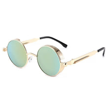 Carica l&#39;immagine nel visualizzatore di Gallery, Classic Gothic Steampunk Sunglasses  Brand Designer High Quality Men and Women Retro Round Metal Frame Sunglasses UV400