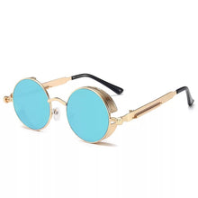 Carica l&#39;immagine nel visualizzatore di Gallery, Classic Gothic Steampunk Sunglasses  Brand Designer High Quality Men and Women Retro Round Metal Frame Sunglasses UV400