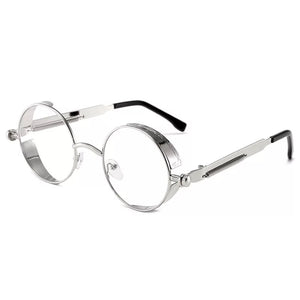 Classic Gothic Steampunk Sunglasses  Brand Designer High Quality Men and Women Retro Round Metal Frame Sunglasses UV400