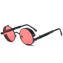 Carica l&#39;immagine nel visualizzatore di Gallery, Classic Gothic Steampunk Sunglasses  Brand Designer High Quality Men and Women Retro Round Metal Frame Sunglasses UV400