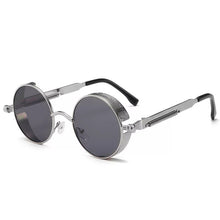 Load image into Gallery viewer, Classic Gothic Steampunk Sunglasses  Brand Designer  Men and Women Retro Round Metal Frame Sunglasses UV400