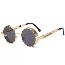 Carica l&#39;immagine nel visualizzatore di Gallery, Classic Gothic Steampunk Sunglasses  Brand Designer High Quality Men and Women Retro Round Metal Frame Sunglasses UV400