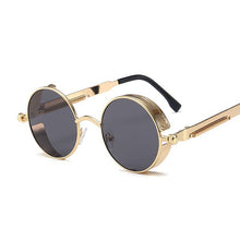 Load image into Gallery viewer, Classic Gothic Steampunk Sunglasses Male  Brand Designer  Men And Women Retro Round Metal Frame UV400