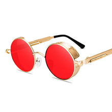 Load image into Gallery viewer, Classic Gothic Steampunk Sunglasses Men Women Brand Designer Round Punk Sun Glasses Metal Frame Retro Outdoor Oculos De Sol