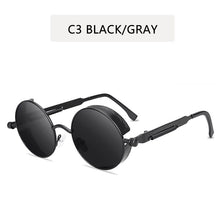 Load image into Gallery viewer, Classic Gothic Steampunk Sunglasses Sun Glasses Men Women Brand Designer  Vintage Round Glasses  Driving Goggle UV400