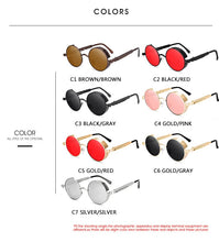 Load image into Gallery viewer, Classic Gothic Steampunk Sunglasses Sun Glasses Men Women Brand Designer  Vintage Round Glasses  Driving Goggle UV400