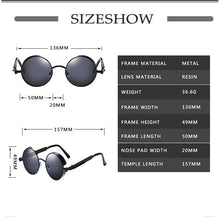 Load image into Gallery viewer, Classic Gothic Steampunk Sunglasses Sun Glasses Men Women Brand Designer Vintage Round Glasses Driving Goggle UV400