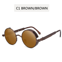 Load image into Gallery viewer, Classic Gothic Steampunk Sunglasses Sun Glasses Men Women Brand Designer Vintage Round Glasses Driving Goggle UV400