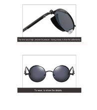 Load image into Gallery viewer, Classic Gothic Steampunk Sunglasses Sun Glasses Men Women Brand Designer  Vintage Round Glasses  Driving Goggle UV400
