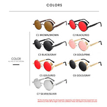 Load image into Gallery viewer, Classic Gothic Steampunk Sunglasses Sun Glasses Men Women Brand Designer Vintage Round Glasses Driving Goggle UV400