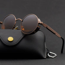 Load image into Gallery viewer, Classic Gothic Steampunk Sunglasses Women Brand Designer Vintage Round Metal Frame Sun Glasses Female Male  UV400