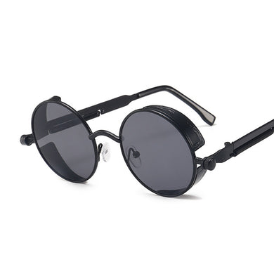 Classic Gothic Steampunk Sunglasses Women Brand Designer Vintage Round Metal Frame Sun Glasses Female Male  UV400