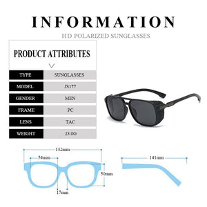 Classic Hollow Wrap Oval Steampunk Sunglasses Men Polarized Party Black Eyewear Shades Brand Design Sun Glasses For Male