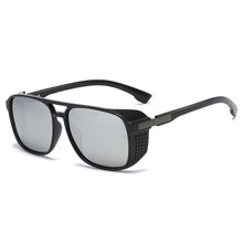 Load image into Gallery viewer, Classic Hollow Wrap Oval Steampunk Sunglasses Men Polarized Party Black Eyewear Shades Brand Design Sun Glasses For Male