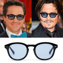 Load image into Gallery viewer, Classic Johnny Depp Round Sunglasses Women Retro Rice Nail Small Oval Sun Glasses Men TONY Blue SunGlasses Ocean Lens UV400