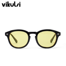 Load image into Gallery viewer, Classic Johnny Depp Round Sunglasses Women Retro Rice Nail Small Oval Sun Glasses Men TONY Blue SunGlasses Ocean Lens UV400
