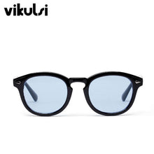 Load image into Gallery viewer, Classic Johnny Depp Round Sunglasses Women Retro Rice Nail Small Oval Sun Glasses Men TONY Blue SunGlasses Ocean Lens UV400