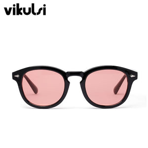 Classic Johnny Depp Round Sunglasses Women Retro Rice Nail Small Oval Sun Glasses Men TONY Blue SunGlasses Ocean Lens UV400