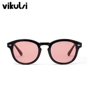 Classic Johnny Depp Round Sunglasses Women Retro Rice Nail Small Oval Sun Glasses Men TONY Blue SunGlasses Ocean Lens UV400