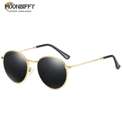 Classic Men Round Polarized Sunglasses Women Vintage Eyewear Metal Frame Goggles Korean Style Oculos De Sol Gafas UV400