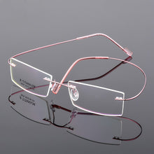 Load image into Gallery viewer, Classic Mens Pure Titanium Rimless Glasses Frames Myopia Optical Frame Ultra-light Titanium Frameless Eyeglasses Frame