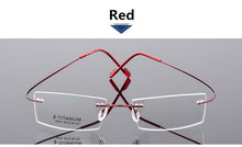 Load image into Gallery viewer, Classic Mens Pure Titanium Rimless Glasses Frames Myopia Optical Frame Ultra-light Titanium Frameless Eyeglasses Frame