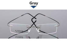 Load image into Gallery viewer, Classic Mens Pure Titanium Rimless Glasses Frames Myopia Optical Frame Ultra-light Titanium Frameless Eyeglasses Frame