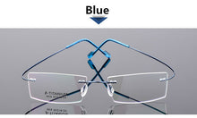 Load image into Gallery viewer, Classic Mens Pure Titanium Rimless Glasses Frames Myopia Optical Frame Ultra-light Titanium Frameless Eyeglasses Frame