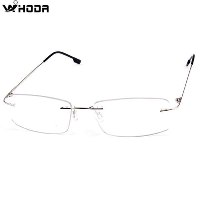 Classic Mens Titanium Rimless Glasses Frames , Spring Temple Myopia Optical Frame , Ultra-light Frameless Eyeglasses F858