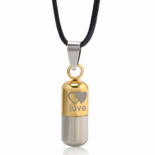 Load image into Gallery viewer, Classic Metal Urn Cremation Chain Necklace Ash Holder Keepsake Love Pill Pendant Necklaces Charm Jewelry For Women Men