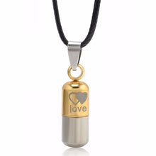 Carica l&#39;immagine nel visualizzatore di Gallery, Classic Metal Urn Cremation Chain Necklace Ash Holder Keepsake Love Pill Pendant Necklaces Charm Jewelry For Women Men