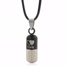 Carica l&#39;immagine nel visualizzatore di Gallery, Classic Metal Urn Cremation Chain Necklace Ash Holder Keepsake Love Pill Pendant Necklaces Charm Jewelry For Women Men